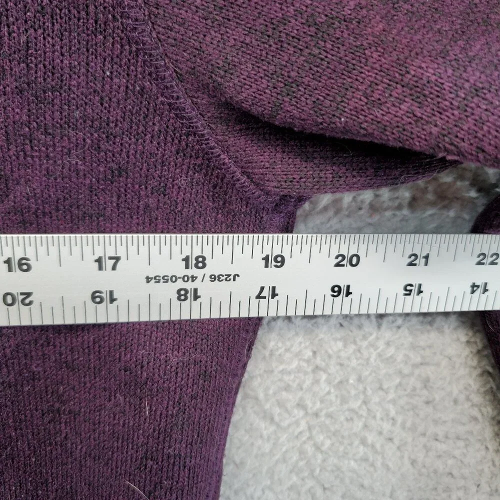 Eddie Bauer‎ Quarter Zip Pullover Jacket Men Small Purple Pockets Outdoor S